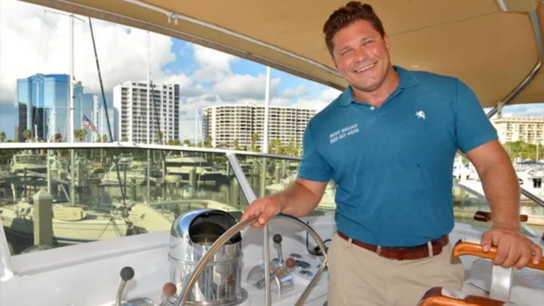 Alexander Dasher Nathan on his yacht in Sarasota, FL